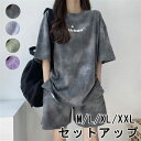 セットアップ レディース 春 夏 半袖 tシャツ 上下セット シンプル ワンポイント ロゴ トップス ハーフパンツ セット スポーツ ウェア 短パン 2点セット...