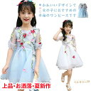 ワンピース キッズ 子供服 ワンピ チュールワンピース 半袖 100 夏服 こども服 フレアワンピース 体型カバー ベビー 花柄 学生 150 七五三 結婚式 ...