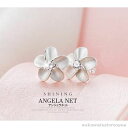 ピアス レディース シルバー925 CZダイヤモンド 桜花 スタッドピアス アレルギー フラワーモチーフ 送料無料 レディース アクセサリー 高級【無料 ギフト...
