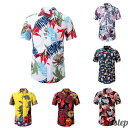 アロハシャツ メンズ 和柄 アロハ 半袖tシャツ 春夏 夏シャツ シャツ メンズ 半袖 トップス 総柄 プリント柄 オーバーサイズ Vネック ゆったり 大きいサ...