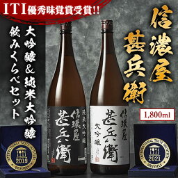 父の日 プレゼント ギフト 2024 お酒 信濃屋甚兵衛 受賞酒 飲みくらべ 一升瓶 1800ml 2本 セット 父の日お届け 送料無料 【ギフト対象商品】