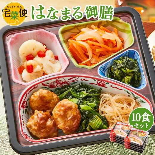 冷凍弁当 10食 セット 健康管理食 はなまる御膳 10食分 冷凍弁当 冷凍食品 冷凍おかず 簡単おかず おかず 朝食 昼食 夕食 時短調理 健康 簡単調理 非常食 保存食 介護食 管理栄養士監修