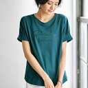 【在庫残りわずか】Tシャツ 3L 4L 5L 綿100％シルケット加工ロゴプルオーバー(3L〜5L) ベルーナ Belluna 40代 50代 60代 レディース ミセス 大人 ファッション 夏 夏服 シャツ トップス 大きいサイズ 半袖 プチプラ