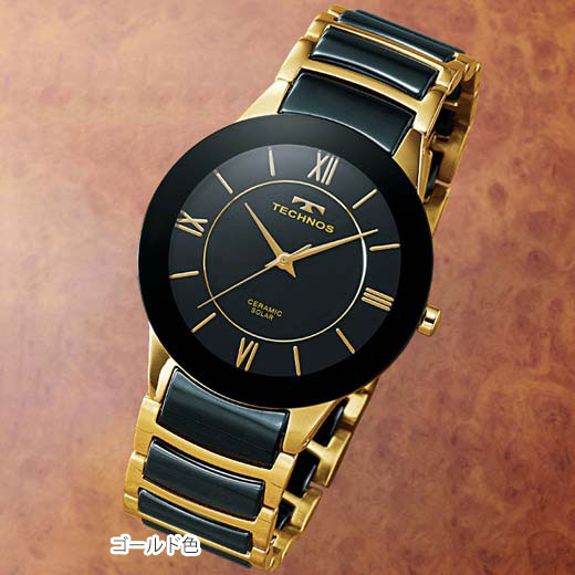 【クーポン配布中】腕時計 テクノス　セラミックソーラー腕時計 ベルーナ Belluna 40代 50代 60代 メンズ 紳士 大人 ファッション 秋冬 腕時計