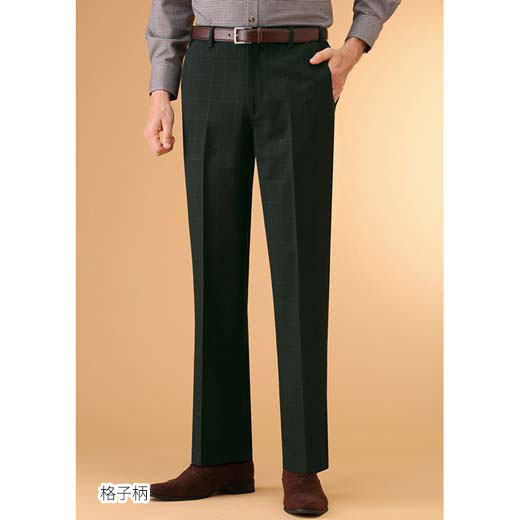 ＼まとめ買いクーポン配布中！／ スラックス 暖か裏起毛選べる定番柄スラックス(S〜3L) ベルーナ 40代 50代 60代 メンズ 紳士 大人 パンツ ズボン ビジネス プチプラあったか 暖かい