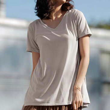 【最大1000円OFFクーポン配布中】●アウトレット●TシャツM<coorich>シンプルVネックTシャツ ベルーナ 30代 40代 50代 ファッション レディース ラナン Ranan シャツ トップス 在庫処分 在庫限り 接触冷感 涼しい 涼感 冷感