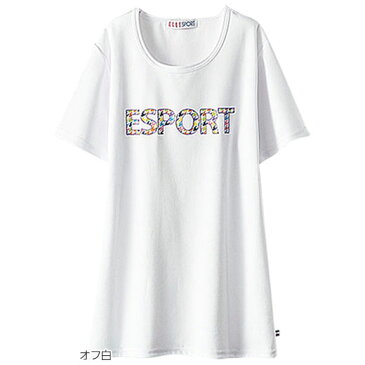 【クーポン配布中】●アウトレット●カットソー・プルオーバー M L LL 3L 4L 5L ＜ELLE　SPORT＞吸汗速乾Tシャツ(M〜5L) ベルーナ Belluna 40代 50代 60代 レディース ミセス 大人 ファッション 夏服 トップス 半袖 スポーツ 汗対策 母の日 在庫処分 タイムセール