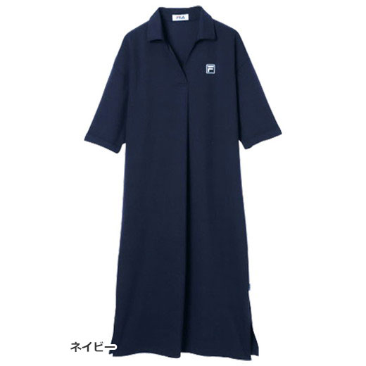 【1000円OFFクーポン配布中】●アウトレット●ワンピース M L LL ＜FILA＞鹿の子ワンピース(M〜3L) ベルーナ 40代 50代 60代 レディース ミセス 大人 ファッション 春 春服 Ranan ラナン 大人 在庫処分 在庫限り UV対策 UV 体型カバー