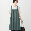 \GWクーポン利用で店内全品10%OFF/チュニック 麻混素材デザインジャンパードレス(M〜LL) ミセス 大人 レディース トップス 40代 50代 Bell...