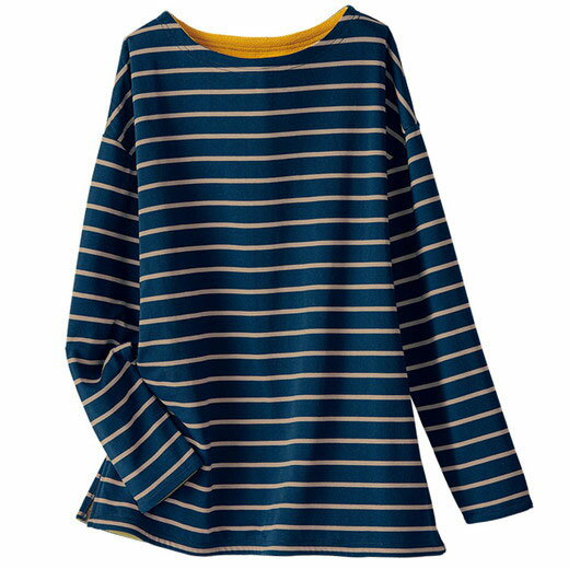 ＼まとめ買い最大20％OFFクーポン／ カットソー・プルオーバー 裏フリース配色プルオーバー(M〜5L) レディース ミセス 大人 プチプラ トップス 40代 50代 Belluna ベルーナ