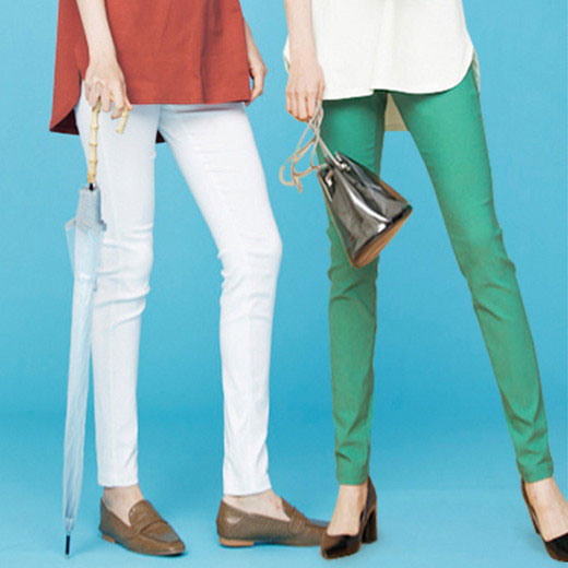 ●アウトレット● フルレングスパンツ はっ水！ストレッチ素材スキニーパンツ(S〜5L) ベルーナ ラナン Ranan レディースファッション レディース ミセス 大人 ファッション ロングパンツ ロング丈 ボトムス パンツ 在庫処分 在庫限り プチプラ 楽天スーパーSALEのサムネイル