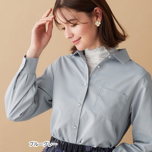 ＼GWクーポン利用で店内全品10％OFF／【WEB限定】ブラウス パール調ボタンシャツブラウス(M〜3L) レディース Alotta アロッタ トップス 母の日