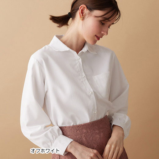 ＼GWクーポン利用で店内全品10％OFF／【WEB限定】ブラウス パール調ボタンシャツブラウス(M〜3L) レディース Alotta アロッタ トップス 母の日
