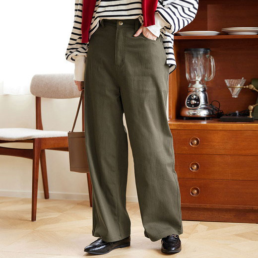 ＼早割全品10％OFFクーポン／ワイドパンツ 綿混ストレッチワイドパンツ(M～3L) レディース Viola e Viola ヴィオラ ボトムス パンツ ゆったり 楽ちん