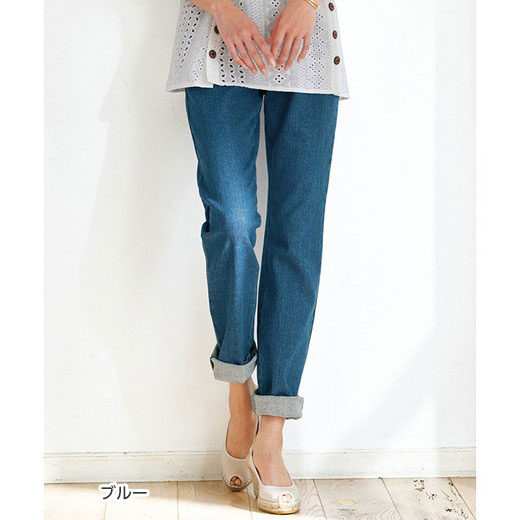 フルレングスパンツ スーパーストレッチデニムパンツ(M 股下63cm〜LL 股下63cm) レ...