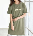\GWクーポン利用で店内全品10%OFF/チュニック <Wilson>コットン100%ビッグTシャツ(M〜LL) レディースファッション ミセス 大人 トップス...