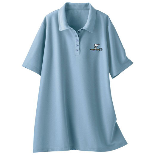 \まとめ買いクーポン配布中/ポロシャツ スヌーピー刺しゅうポロチュニック(M〜LL) レディースファッション ミセス 大人 トップス シャツ ポロT 40代 5...