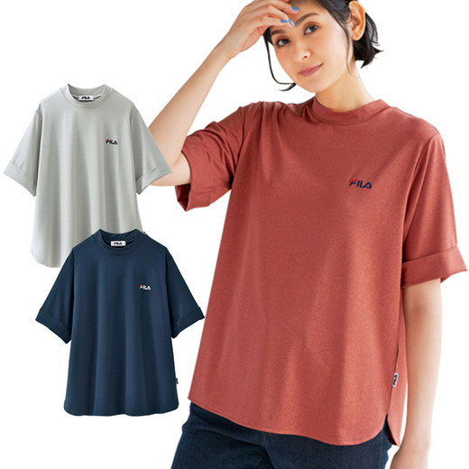 フィラ トップス レディース 【今すぐ使える20％OFFクーポン配布中！】 Tシャツ 【3枚組】＜FILA＞スポーティTシャツ(M～LL) レディースファッション ミセス 大人 トップス シャツ 40代 50代 Belluna ベルーナ