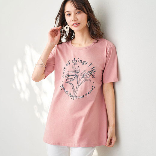 Tシャツ 綿100％プリントTシャツ(M～5L) ベルーナ bel