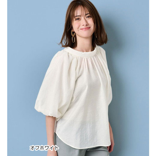 ブラウス バルーンスリーブブラウス(M〜3L) レディース ラナン RANAN 夏 夏服 トッ...