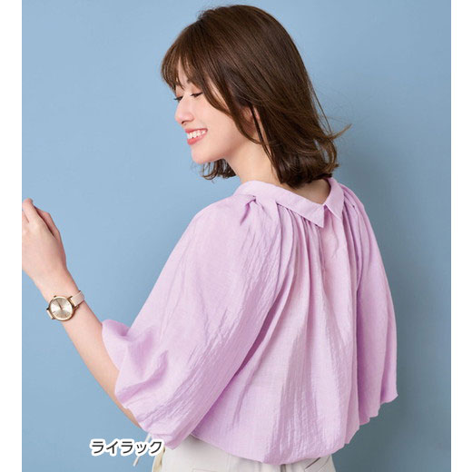ブラウス バルーンスリーブブラウス(M〜3L) レディース ラナン RANAN 夏 夏服 トッ...