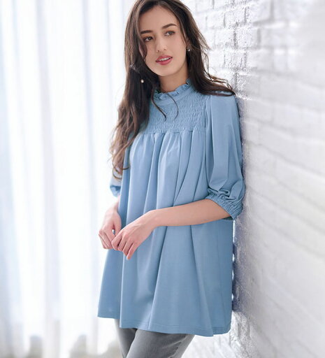 \GWクーポン利用で店内全品10%OFF/チュニック M L LL 3L シャーリングパフスリーブチュニック(M〜3L) ベルーナ ラナン RANAN 30代 40代 50代 レディース 秋冬 秋冬服 トップス 母の日 \GWクーポン利用で店内全品10%OFF/チュニック M L LL 3L シャーリングパフスリーブチュニック(M〜3L) ベルーナ ラナン RANAN 30代 40代 50代 レディース 秋冬 秋冬服 トップス 母の日
