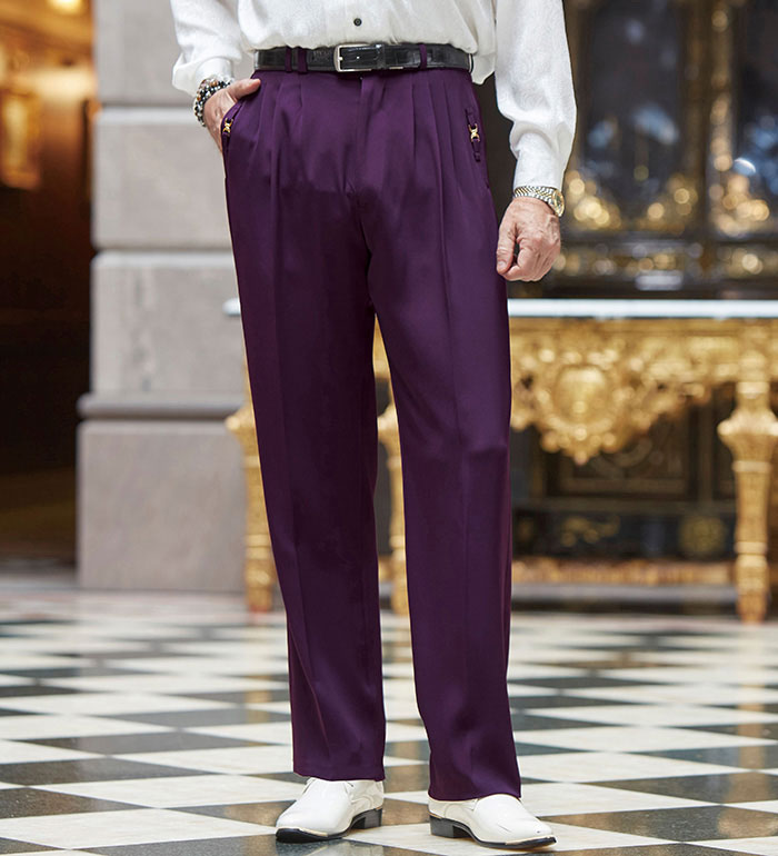 ＼お年玉クーポン2026円OFF／スラックス ポケット刺しゅうスリータックスラックス(ウエスト76cm～ウエスト100cm) ベルーナ belluna 50代 60代 メンズ 大人 ファッション 秋冬 秋冬服 パンツ ズボン ビジネス