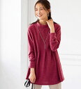 \GWクーポン利用で店内全品10%OFF/チュニック M L LL 3L 4L 5L 杢調素材タックデザインチュニック(M〜5L) ベルーナ Belluna 4...
