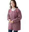 \GWクーポン利用で店内全品10%OFF/スモック M-L LL-3L 4L-5L 刺しゅうが豪華なあったかニットコール割烹(M-L〜4L-5L) ベルーナ b...
