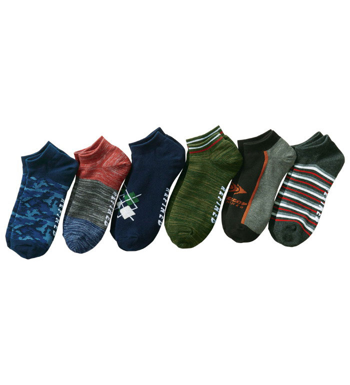 ＼まとめ買いクーポン配布中／靴下 【6足組】＜ダンロップ・リファインド＞配色素敵なソックス 2025春 ..