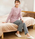 \GWクーポン利用で店内全品10%OFF/パジャマ レディース 綿100%スムースパジャマ 2025春 ベルーナ belluna ラヴィエンヌ M-5L 母の日