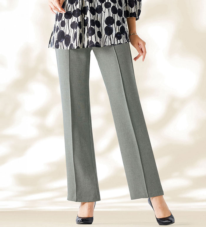 ＼まとめ買いクーポン配布中／フルレングスパンツ レディース おでかけに嬉しい快適ストレッチ素材パンツ 2025夏 ベルーナ belluna M 股下58cm-5L 股下68cmのサムネイル