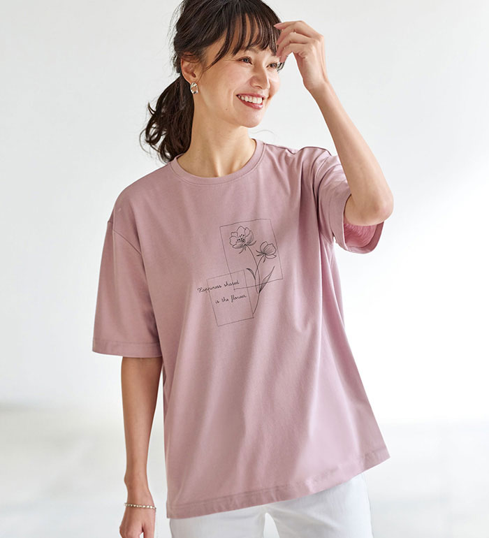 樂天商城 - Tシャツ レディース 汗ジミ対策！よれない大人のプリントTシャツ 2026夏 belluna ベルーナ M-5L