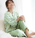 \GWクーポン利用で店内全品10%OFF/パジャマ 【オーガニックコットン使用】綿100%Wガーゼのルームパジャマ(M〜5L) ベルーナ belluna ラヴィ...