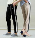 \まとめ買いクーポン配布中!/ テーパードパンツ レディース <FILA>機能付ラインデザインテーパードジャージパンツ 2025夏 RANAN ラナン M 股下...