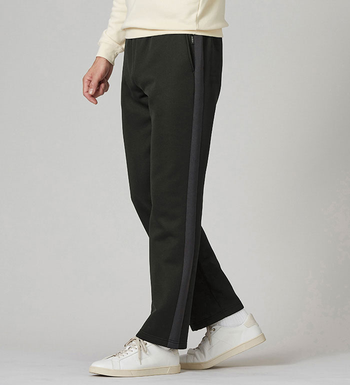 樂天商城 - パンツ メンズ ＜シンプル＆プラス＞裏起毛暖かラインパンツ(S 股下68cm〜3L 股下73cm) 2025冬 メンズ ボトムス ズボン
