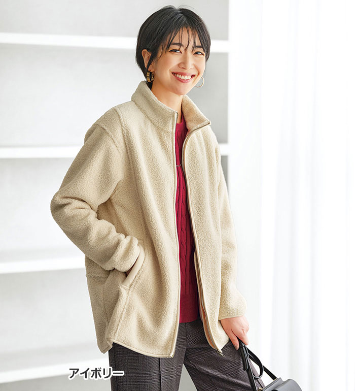 MARK&LONA マークアンドロナ 裏フリースブルゾン レディースM ベージュ MARK&LONA マークアンドロナ 裏フリースブルゾン レディースM ベージュ