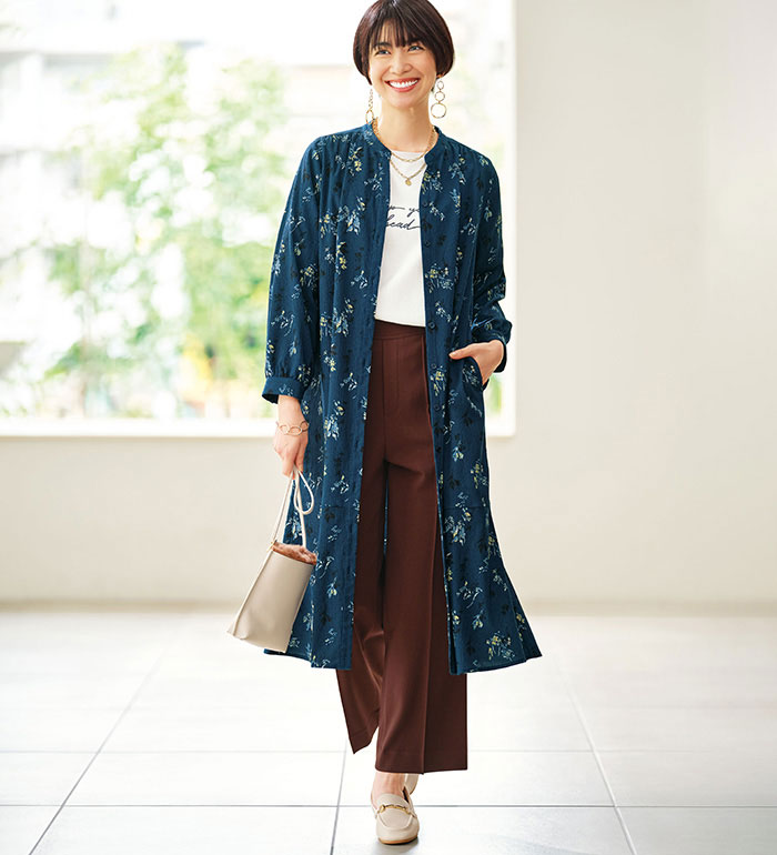 樂天商城 - ワンピース レディース 花柄プリント楊柳素材ワンピース ベルーナ belluna 2025秋冬 M〜5L ★レビュー企画対象