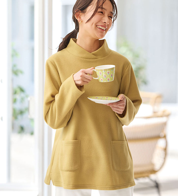 ＼まとめ買いクーポン配布中／チュニック レディース 毎日着られる！快適フリースチュニック 2025冬 ベルーナ belluna M～5L