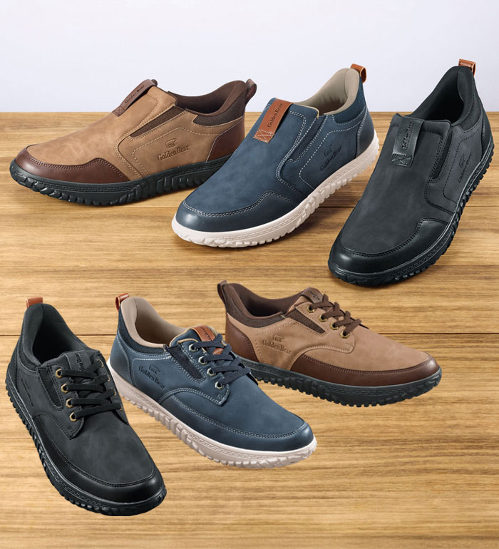 ＼4日間限定★店内全品10％OFFクーポン／スニーカー メンズ ＜ゴールデンベア＞脱ぎ履き簡単5Eカジュアルシューズ(24.5cm～27.0cm) 2025秋冬 ベルーナ bellunaカジュアルシューズ ウォーキングシューズ ★レビュー企画対象