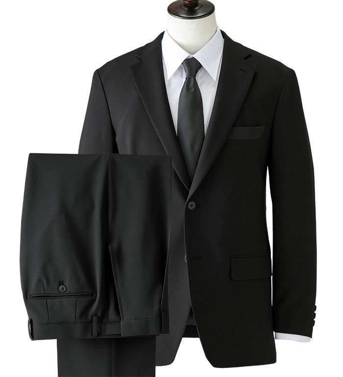 ＼まとめ買い最大2000円OFFクーポン／ブラックフォーマル メンズ 【4点セット】洗えるアジャスター付フォーマルスーツ(A5 股下65cm～BB6 股下75cm) メンズ 紳士 喪服 スーツ 礼服 冠婚葬祭