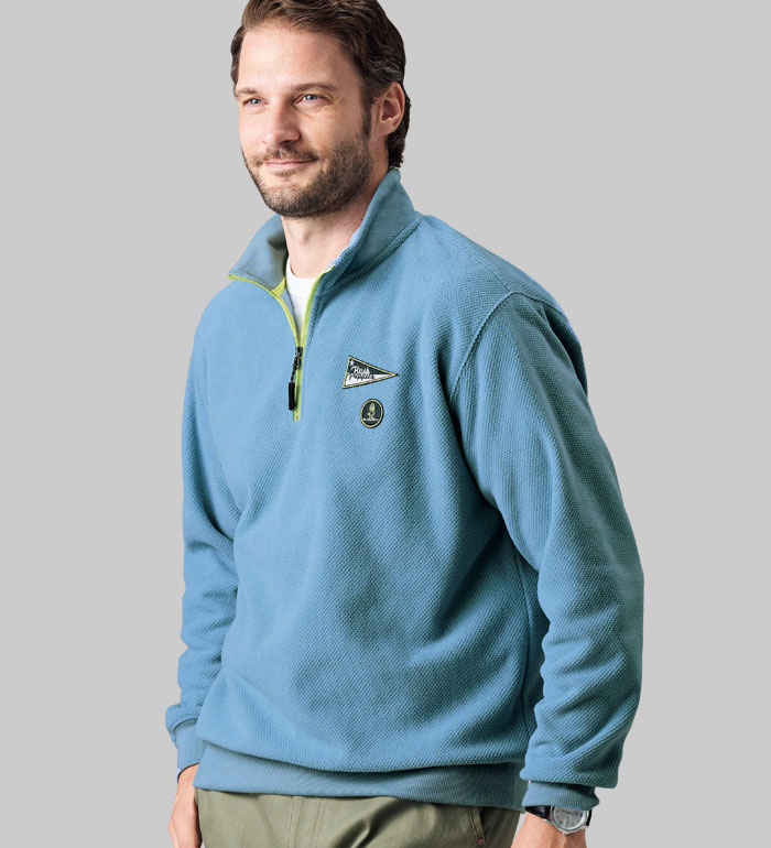 トレーナー メンズ ＜ハッシュパピー＞カルゼハーフジップトレーナー 2026春 ベルーナ belluna メンズベルーナ メンズライフ S-XXL