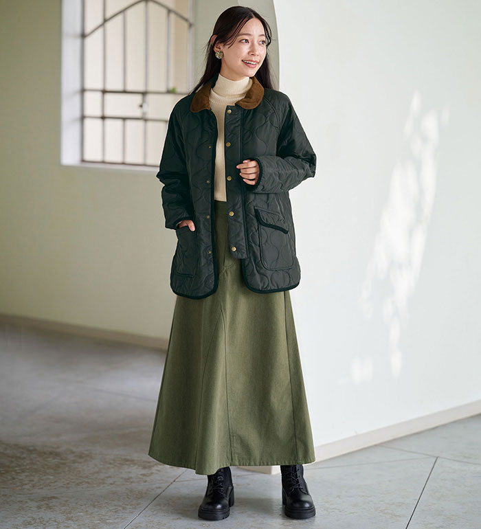 ＼お年玉クーポン2026円OFF／フレアースカート ロング レディース ＜＆cocochi＞綿混チノ素材フレアスカート 2026春 ベルーナ belluna M-5L