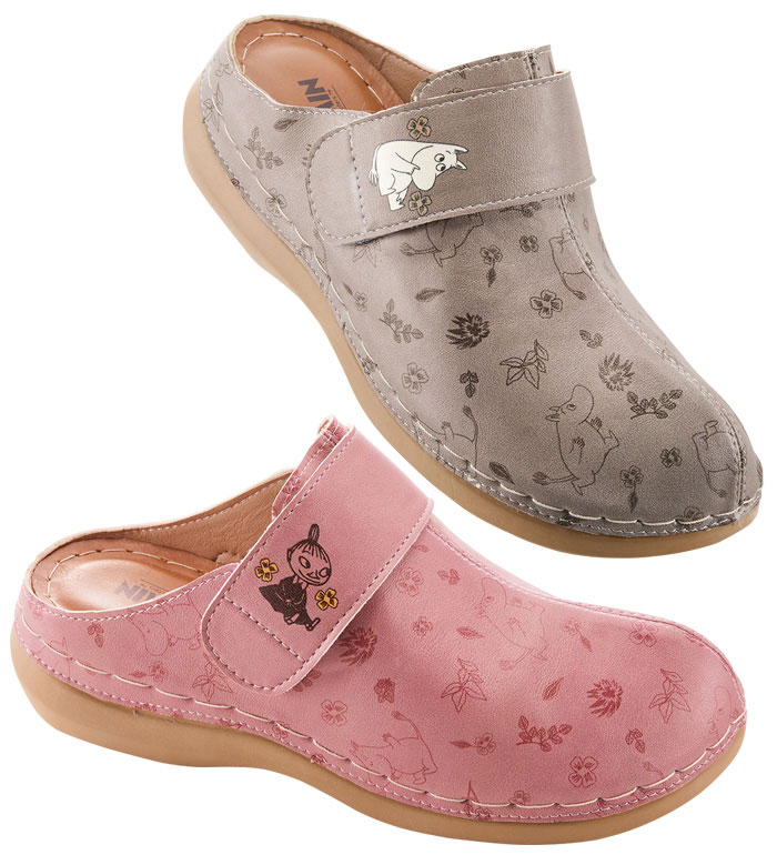 ＼26春新作早割10％OFFクーポン／サンダル レディース ＜ムーミン＞サッと履ける！草花柄ミュール 2026春 ベルーナ belluna S(21.5-22....