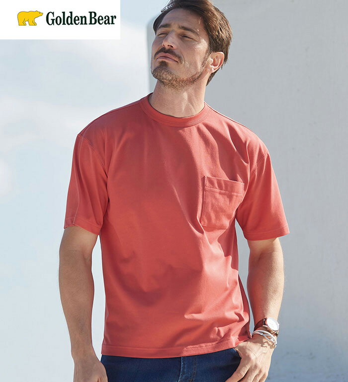 乐天商城 - Tシャツ メンズ ＜ゴールデンベア＞長く着られる上質Tシャツ(S〜3L) メンズ 紳士 ベルーナ