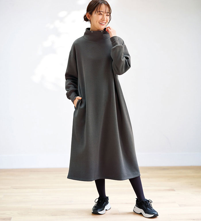 ＼まとめ買いクーポン配布中！／ワンピース レディース 秋冬 あったかキレイ！大人のこだわりワンピース M L LL 3L 4…