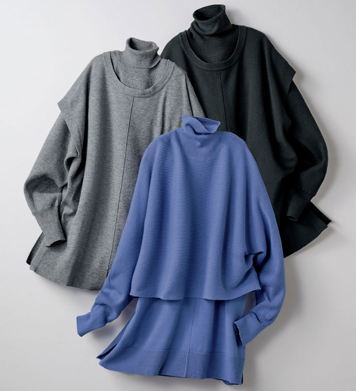 ＼店内全品5％OFFクーポン／ニットアンサンブル レディース ニット カットソー セット 秋冬 着回し自在！ニットベス…