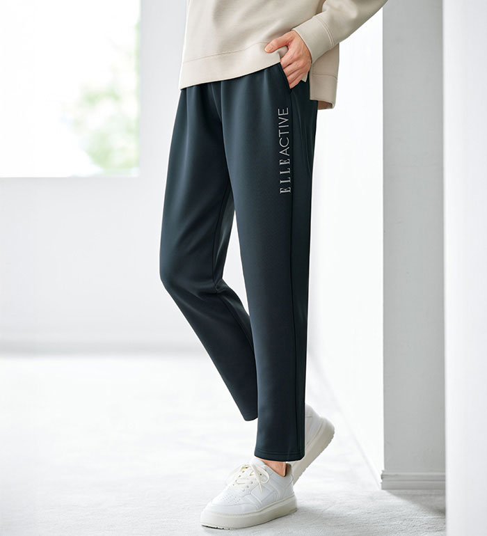 ＼まとめ買いクーポン配布中／テーパードパンツ レディース ボトムス きれいめ 大きいサイズ 秋冬 ＜ELLE　Active＞とろみ素材テーパードパンツ M L LL 3L 4L 5L 股下65cm 股下70cm 2026秋 冬 ベルーナ belluna 26AW新作