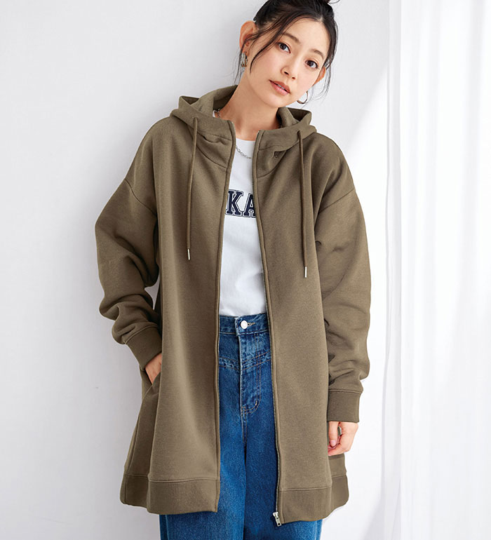 ＼まとめ買いクーポン配布中／パーカー レディース トップス 冬 ＜＆cocochi＞あったかキレイ大人のロングパーカー M L LL 3L 4L 5L 2026冬 ベルーナ belluna 26AW新作