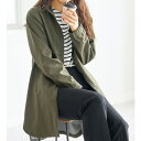 \早割クーポン配布中!/ロングコート はっ水加工ボンディング素材ロング丈パーカー(3L〜5L) ベルーナ Belluna 40代 50代 60代 レディース ミ...